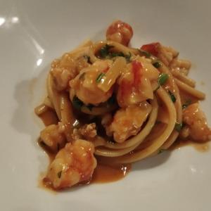 Salerno, Bistrot della Pescheria, la linguine  con le mazzancolle
